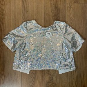 Charlotte Russe night crop top size xs